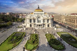 Landmark Palace of Fine Arts (Palacio de Bellas Artes) in Alameda Central Park near Mexico City