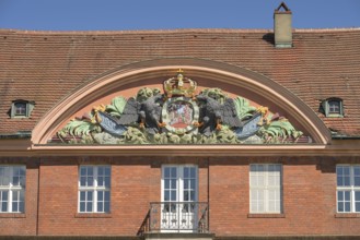 Coat of arms entrance, Citadel, Spandau, Berlin, Germany, Europe
