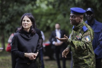 Annalena Bärbock (Alliance 90/The Greens), Federal Foreign Minister, during a visit to the