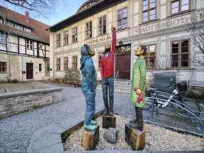 Artwork entitled Himmelsgucker by Sylvia Itzen in front of the Harz Museum in Werningerode,