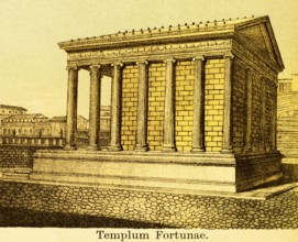 Templum Fortunae or Tempio Fortuna del giorno presente, small temple, columns, Titantic Rome,