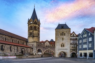 Nikolaikirche and Nikolaitor in Eisenach, Thuringia, Germany, Europe