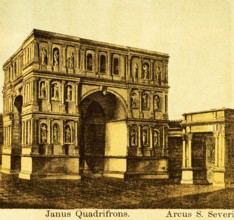 Janus Quadrifrons or Arco di Giano, Arch of Janus in the Forum Boarium, and Arcus Severi or Arco di