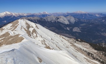 View from Tahtali Dagi over the Taurus Mountains, Turkey, Asia