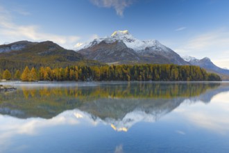 Silsersee, Piz da la Margna, 3158 m, Upper Engadine, Grisons, Switzerland, Europe