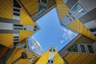 ROTTERDAM, NETHERLANDS, MAY 11, 2017: Cube houses, innovative cube-shaped houses designed by