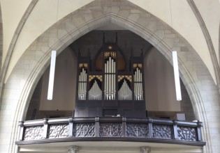 Organ of the Roman Catholic City Parish Church of St. Augustin, Coburg, Upper Franconia, Bavaria,