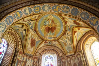 Medieval wall paintings, church of Saint Michael and All Angels, Copford, Essex, England, UK