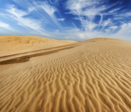 Desert sand dunes on sunrise, Mui Ne, Vietnam, Asia