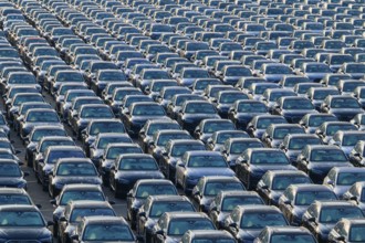 Large number of cars on assembly point, Brand Audi, Germany, Europe