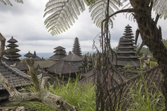 Pura Besakih, largest and holiest temple of Hindu religion in Bali on the slopes of Mount Agung,