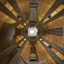 Interior shot, view of the bell tower, French Cathedral, Gendarmenmarkt, Berlin, Germany, Europe