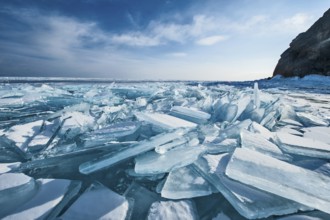 Ice chaos, Lake Baikal, Olkhon Island, Pribaikalsky National Park, Irkutsk Province, Siberia,