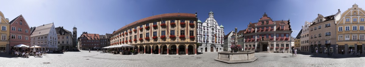 Market Square in Memmingen Panorama Germany