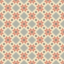 Traditional Latvian embroidery seamless pattern, vector illustration