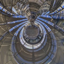Lower level of the Reichstag dome in the Little Plant display, Berlin, Germany, Europe