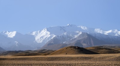 Snow-capped mountains, Pamir Mountains with Lenin Peak, high mountains, Transalai Range, Alay