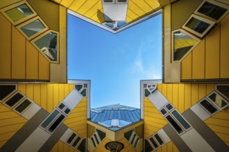 ROTTERDAM, NETHERLANDS, MAY 11, 2017: Cube houses, innovative cube-shaped houses designed by