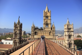 City of Palermo, on the roof of the Cathedral Maria Santissima Assunta, UNESCO World Heritage Site,