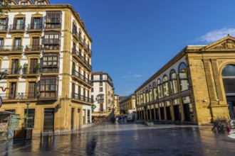 Entrance to the old town without people in Donostia San Sebastian, Gipuzkoa. Basque Country