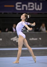Frederika Suhl GER Floor action gymnastics, EnBW DTB-Pokal, Porsche-Arena, Stuttgart,