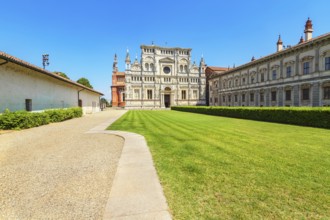 Abbey church, Certosa di Pavia monastery, Certosa di Pavia, Lombardy, Italy, Europe