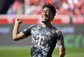 Goal celebration Kingsley Coman FC Bayern Munich FCB (11) Voith-Arena, Heidenheim,