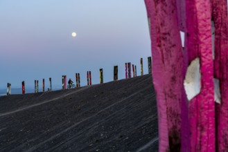 The Haniel spoil tip, 185 metre high spoil tip, at the Prosper Haniel mine, closed in 2019, artwork