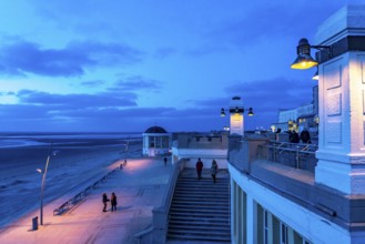 Beach promenade, bandstand, west beach, beach walk, beach, island, East Frisia, winter, season,