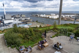CopenHill, waste incineration plant and artificial ski slope, viewing platform, garden and