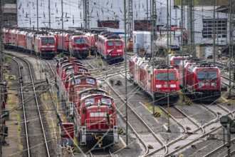 Shunting locomotives, at the Hagen-Vorhalle marshalling yard, one of the 9 largest in Germany,