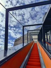 Escalator to the Ruhr Museum in the former coal washing plant at the Zollverein Coal Mine