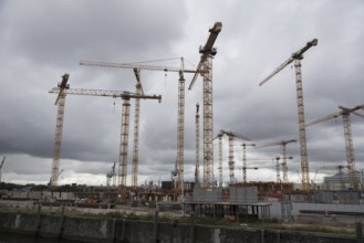 Europe Germany Hanseatic City of Hamburg new HafenCity, Elbtower 2021 construction site,