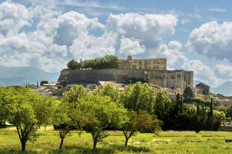 Grignan. Castle and Saint Sauver collegiate. Drôme. Baronnies. Auvergne-Rhone-Alpes. France