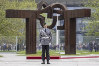 Soldiers from the Bundeswehr Guard Battalion, photographed during a reception with military honours