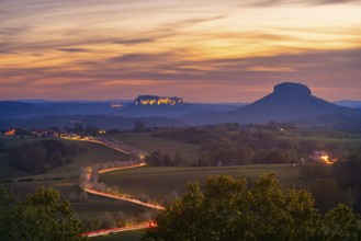 Spring in Saxon Switzerland, Altendorf, Saxony, Germany, Europe