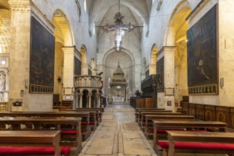 Interior of the Cathedral of St Laurence in Trogir, Croatia, Europe