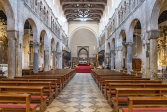 Interior of the Cathedral of St Anastasia in Zadar, Croatia, Europe