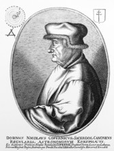 Portrait of Nicolaus Copernicus, birthplace Frombork or Frauenberg, Poland, physician, astronomer,