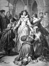 Mary Stuart, bidding farewell to her corn on the way to execution. Mary Stuart, 1542, 1587, born as