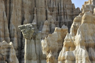 Strange rock formations created by water erosion at the Orgues d'Ille-sur-Têt in the