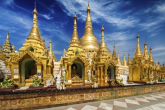 Myanmer famous sacred place and tourist attraction landmark, Shwedagon Paya pagoda. Yangon,