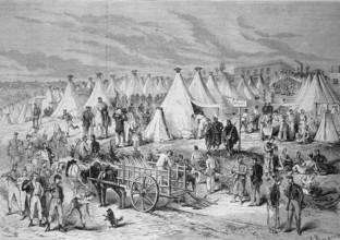 The Camp of Saint Maur, Camp of the Guards and the Military Police of the French Army, 1869,