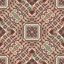 Embroidery Tatreez pattern, Palestinian fashion vector ornament