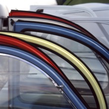 Old car doors lined up