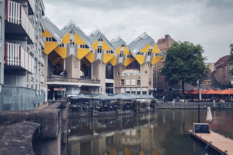 ROTTERDAM, NETHERLANDS, MAY 24, 2018: Cube houses, innovative cube-shaped houses designed by