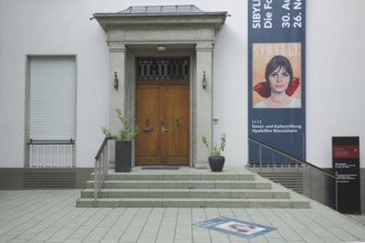 Poster at Opelvillen Foundation for the Arts, Opelvilla, Rüsselsheim, Hesse, Germany, Europe
