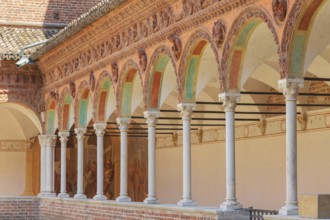 Abbey church, Certosa di Pavia monastery, Certosa di Pavia, Lombardy, Italy, Europe