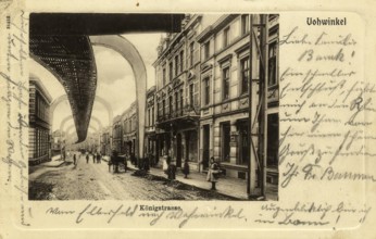Historical postcard, picture postcard, Vohwinkel, district of Wuppertal, North Rhine-Westphalia,