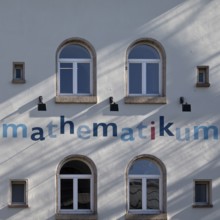 Facade of the Mathematikum, the world's first mathematical hands-on museum, Science Centre,